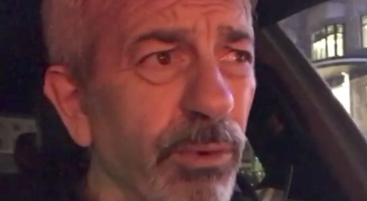 Carlos Sobera en el atasco de Gran Vía grabando el vídeo protesta de Instagram