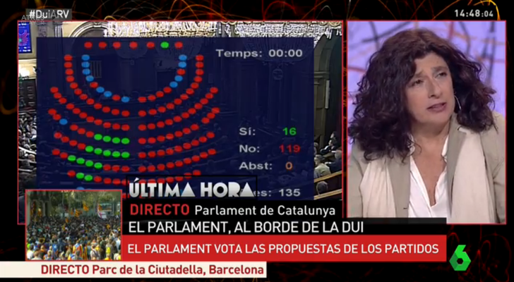 García Ferreras pilotando el especial de laSexta