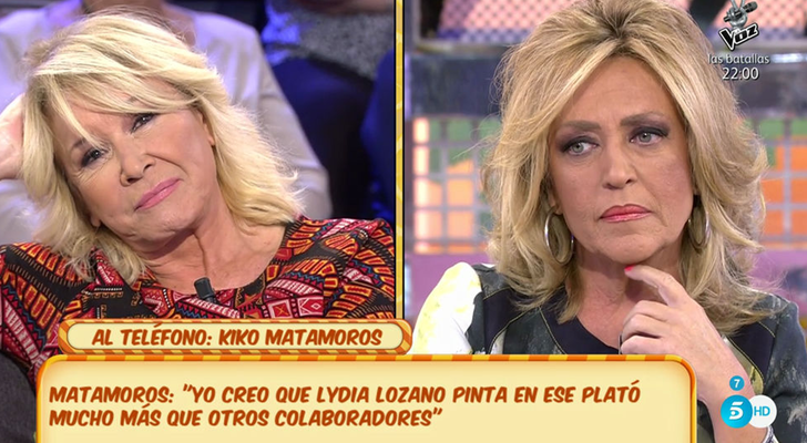 Mila Ximénez y Lydia Lozano en 'Sálvame'