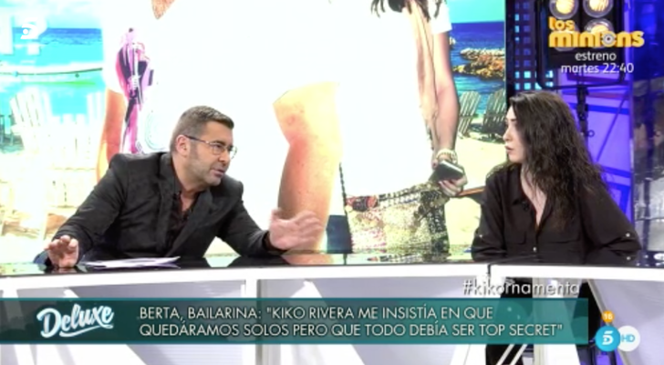 Jorge Javier durante la entrevista con Berta en 'Sábado Deluxe'