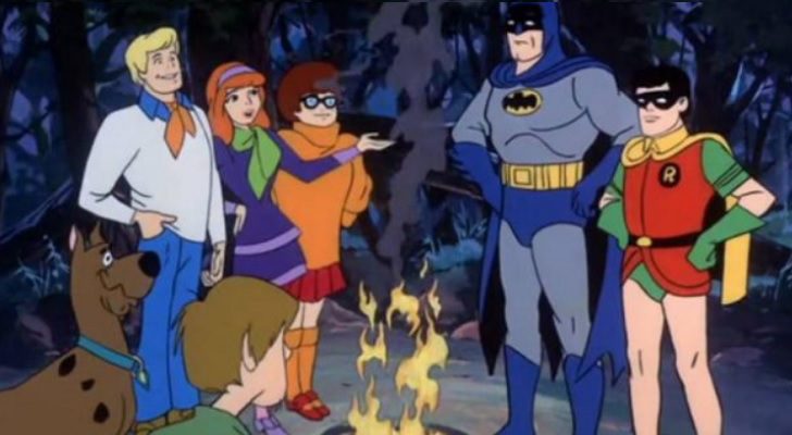 La pandilla de protagonistas junto a Batman y Robin en 'The New Scooby-Doo Movies'