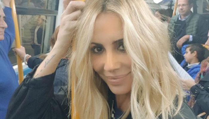 Marta Sánchez en el metro