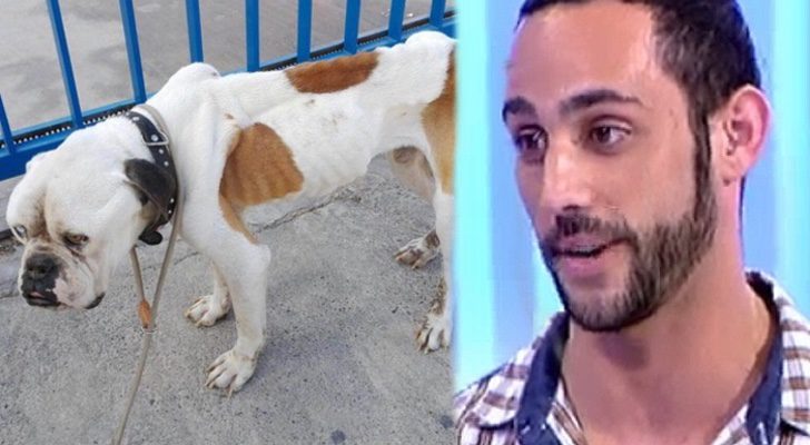 Javi C. ('MYHYV') y su perro en estado de desnutrición