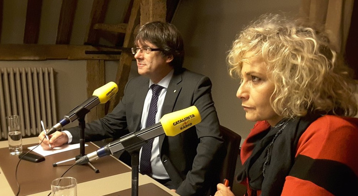 Carles Puigdemont durante su entrevista