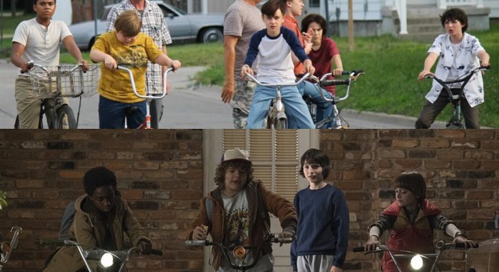 Los niños de "It" y 'Stranger Things' con las bicicletas