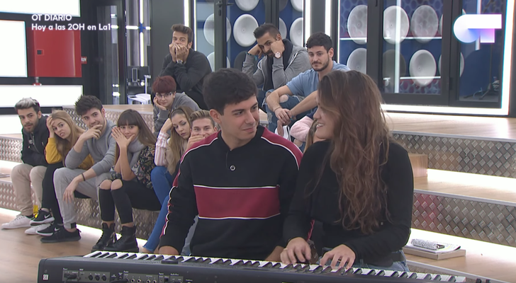 Alfred y Amaia en su ensayo en &#39;OT 2017&#39;