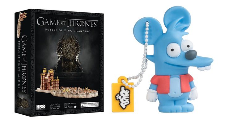 Puzle de &#39;Juego de tronos&#39; y Pen drive de &#39;Los Simpson&#39;