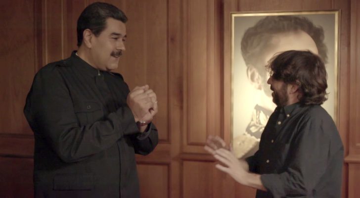 Nicolás Maduro y Jordi Évole antes de empezar la entrevista que se emitirá en 'Salvados'