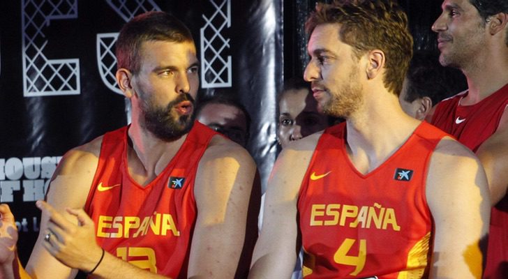 Marc y Pau Gasol en la Copa del Mundo de Baloncesto FIBA 2015