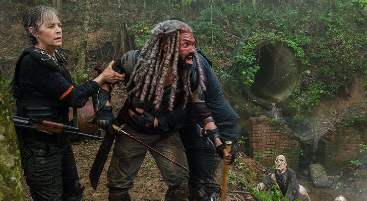 Ezekiel observa la muerte de Shiva en 'The Walking Dead'