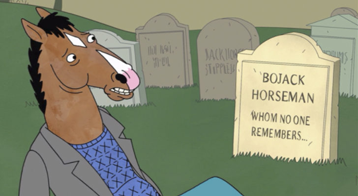 La depresión de Bojack se manifiesta de diferentes maneras