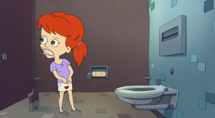 Jessie se esconde en el baño al descubrir que le ha bajado la regla por primera vez en 'Big Mouth'