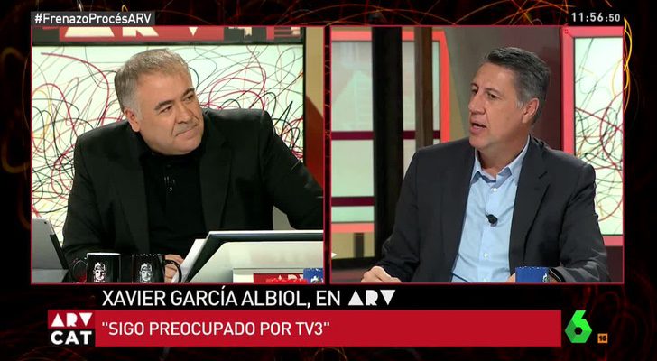Antonio García Ferreras y Xavier García Albiol en 'Al rojo vivo'