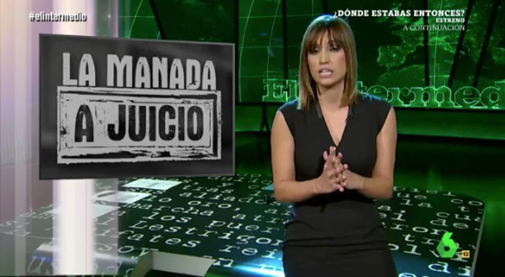 Sandra Sabatés pronunciando un contundente monólogo en 'El intermedio'
