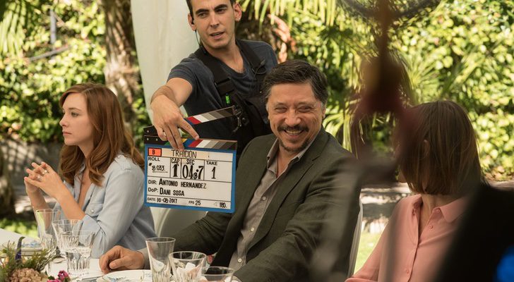 Carlos Bardem durante el rodaje de 'Traición'