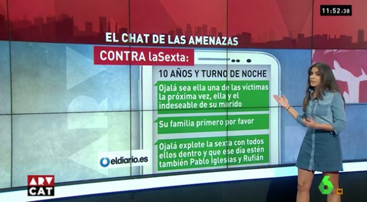 Algunas de las amenazas proferidas contra Ana Pastor