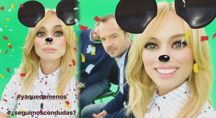 Ángel Martín y Patricia Conde juntos grabando 