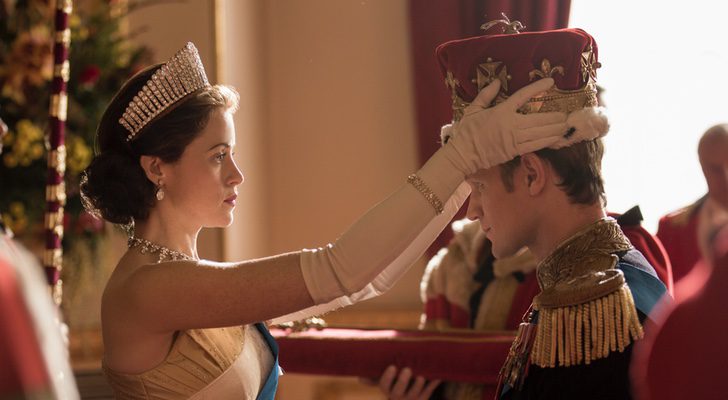 Claire Foy y Matt Smith en 'The Crown'