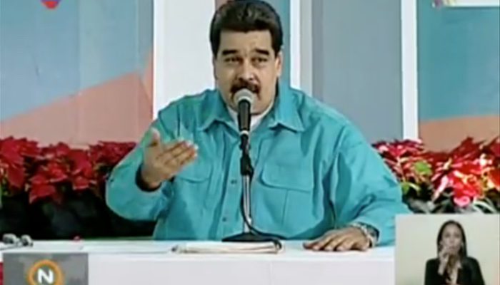 Nicolás Maduro durante la emisión en la que felicita los mil programas de 'Zapeando'