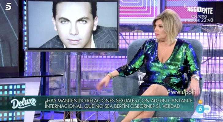 Terelu Campos en el plató del 'Deluxe'