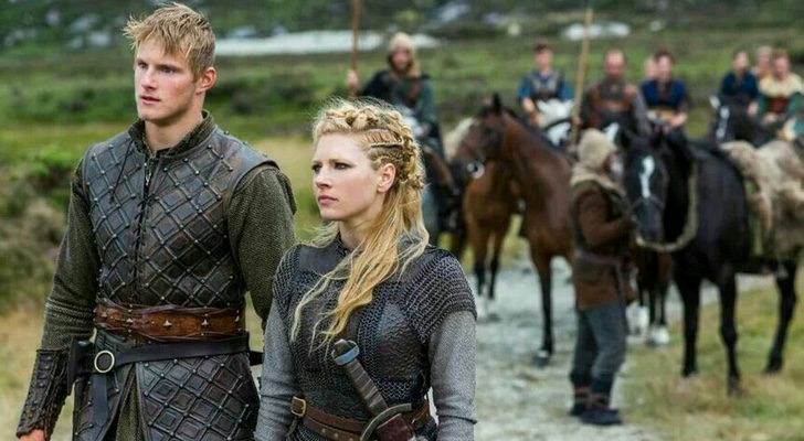 Bjorn </p><p>y Lagertha en 'Vikings'