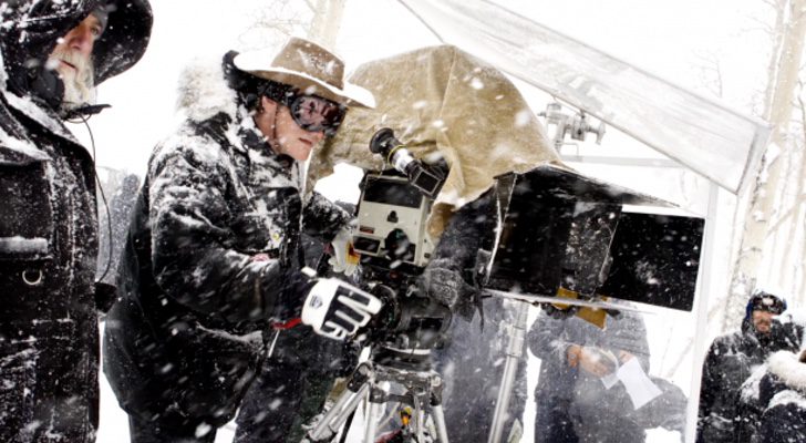 Quentin Tarantino grabando con 70mm