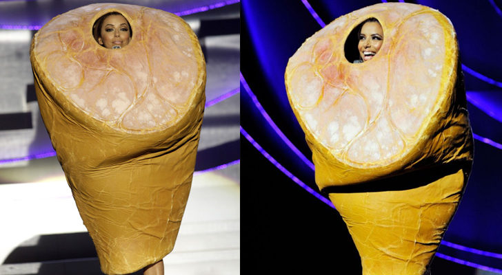 Eva Longoria, disfrazada de jamón