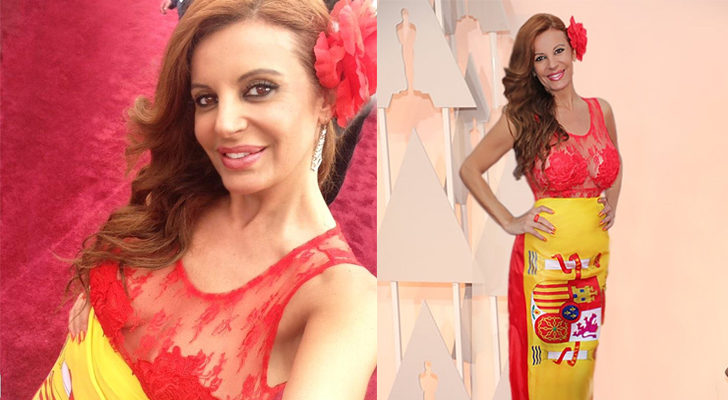 Sonia Monroy, en los Oscar 2015 un día antes de que se entregarán los galardones