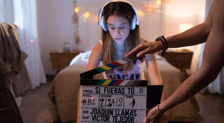 María Pedraza en le rodaje de &#39;Si fueras tú&#39;