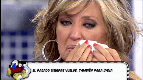 Lydia Lozano llora en 'Sálvame'