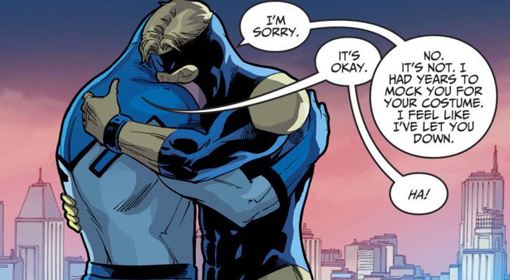 Blue Beetle y Booster Gold, mejores amigos