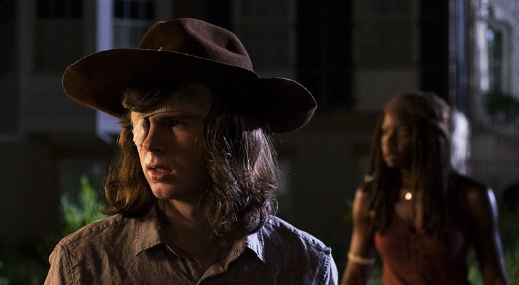 Carl y Michonne en el 8x08 de 'The Walking Dead'