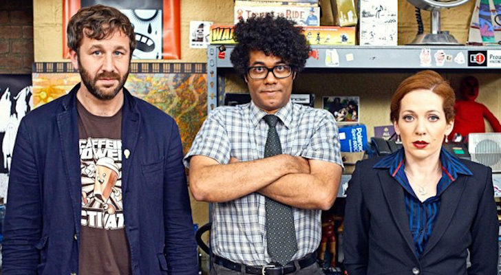 Chris O'Dowd, Richard Ayoade y Katherine Parkinson en 'The IT Crowd'