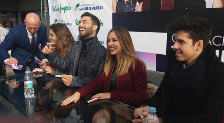 Amaia, Agoney, Mireya y Roi en la firma de discos de 'OT 2017' en Madrid