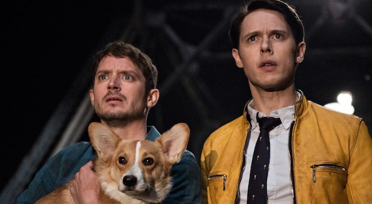 Elijah Wood y Samuel Barnett en 'Dirk Gently'