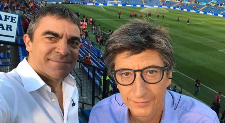 Manolo Sanchís y Juan Carlos Rivero