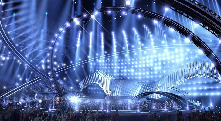 El escenario de Eurovisión 2018 en el Altice Arena de Lisboa