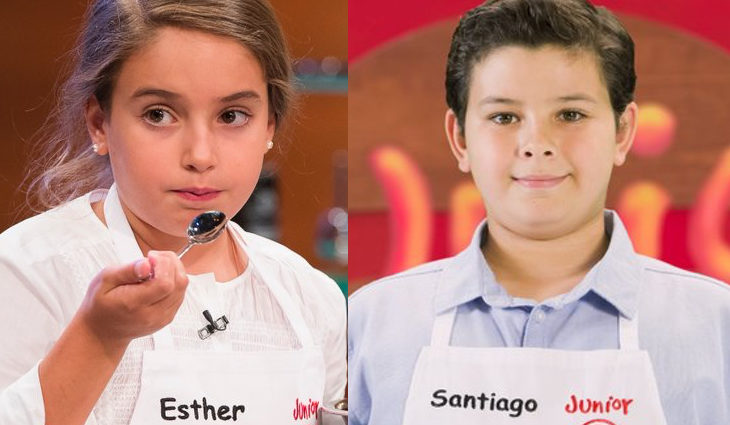 Esther (izq) y Santiago (der) en las fotos promocionales de 'MasterChef Junior 5'