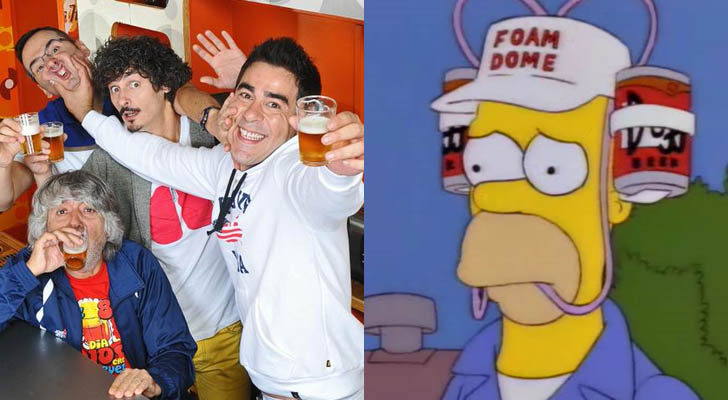 Amador y Homer, amantes de la cerveza
