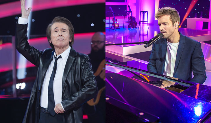 Raphael y Pablo Alborán cantando en sus respectivos especiales navideños