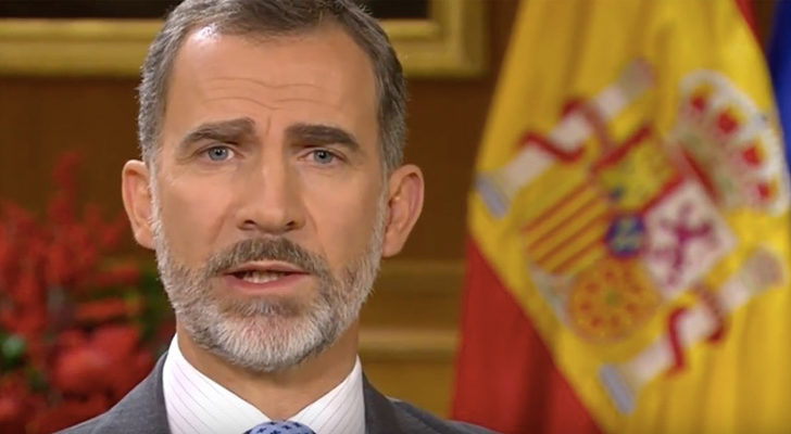 El Rey durante el mensaje de Navidad