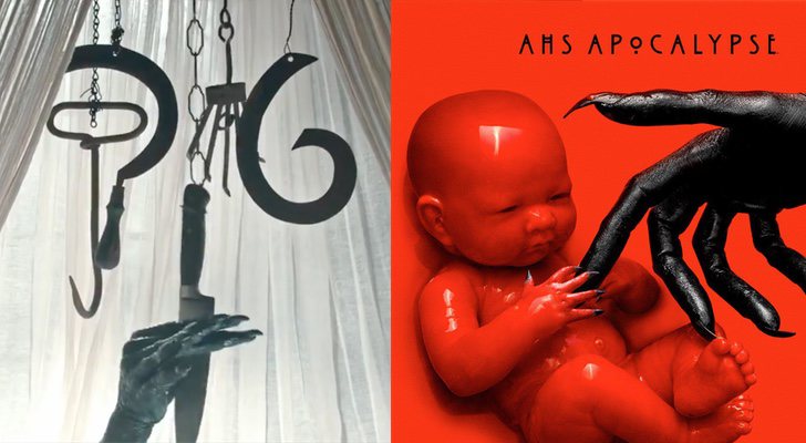 Imagen del teaser de 'AHS: Roanoke' y el cartel de 'AHS: Apocalypse'