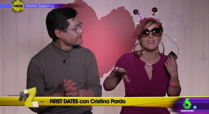 Cristina Pardo en 'First Dates' (sketch de 'Homo Zapping')