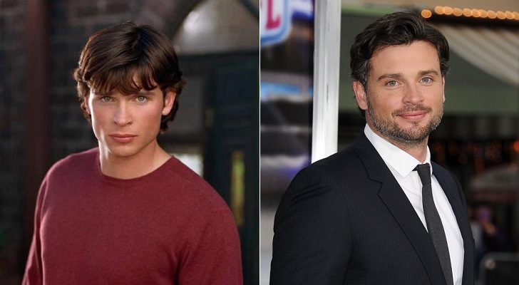 A la izquierda, Tom Welling como Clark Kent, a la derecha, en la actualidad