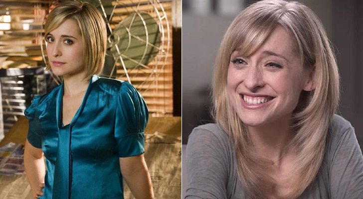 A la izquierda, Allison Mack como Chloe Sullivan, a la derecha, en la actualidad