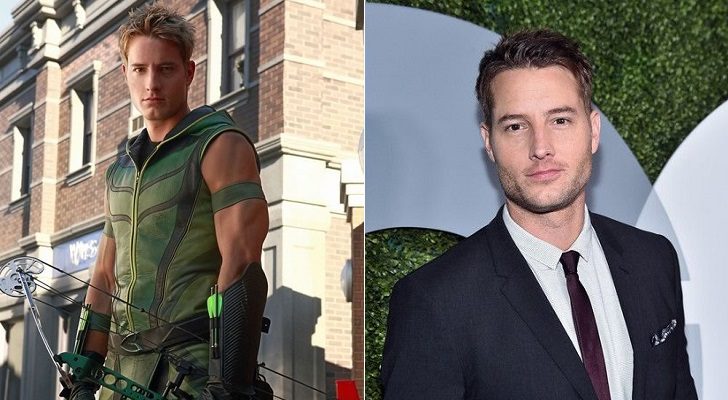 A la izquierda, Justin Hartley como Oliver Queen, a la derecha, en la actualidad