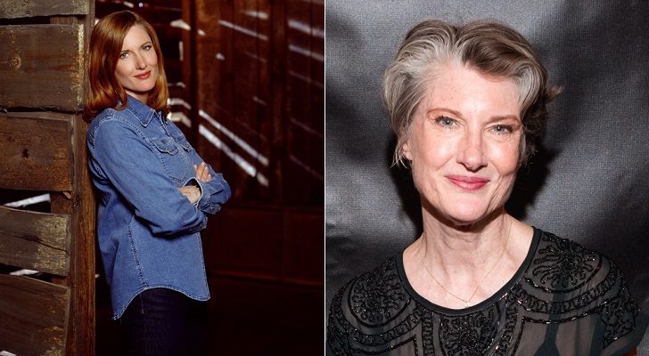 A la izquierda, Annette O'Toole como Martha Kent, a derecha, en la actualidad