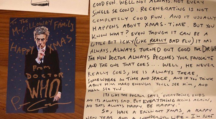 Carta de Peter Capaldi al joven fan de 'Doctor Who'
