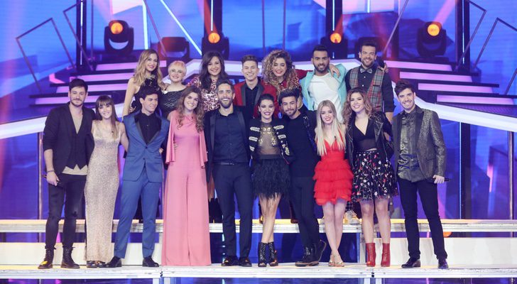 Los concursantes de 'OT 2017' en la gala de Navidad