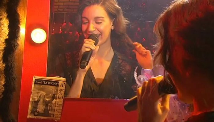 Ana Guerra durante su actuación en la Gala 9 de &#39;OT 2017&#39;